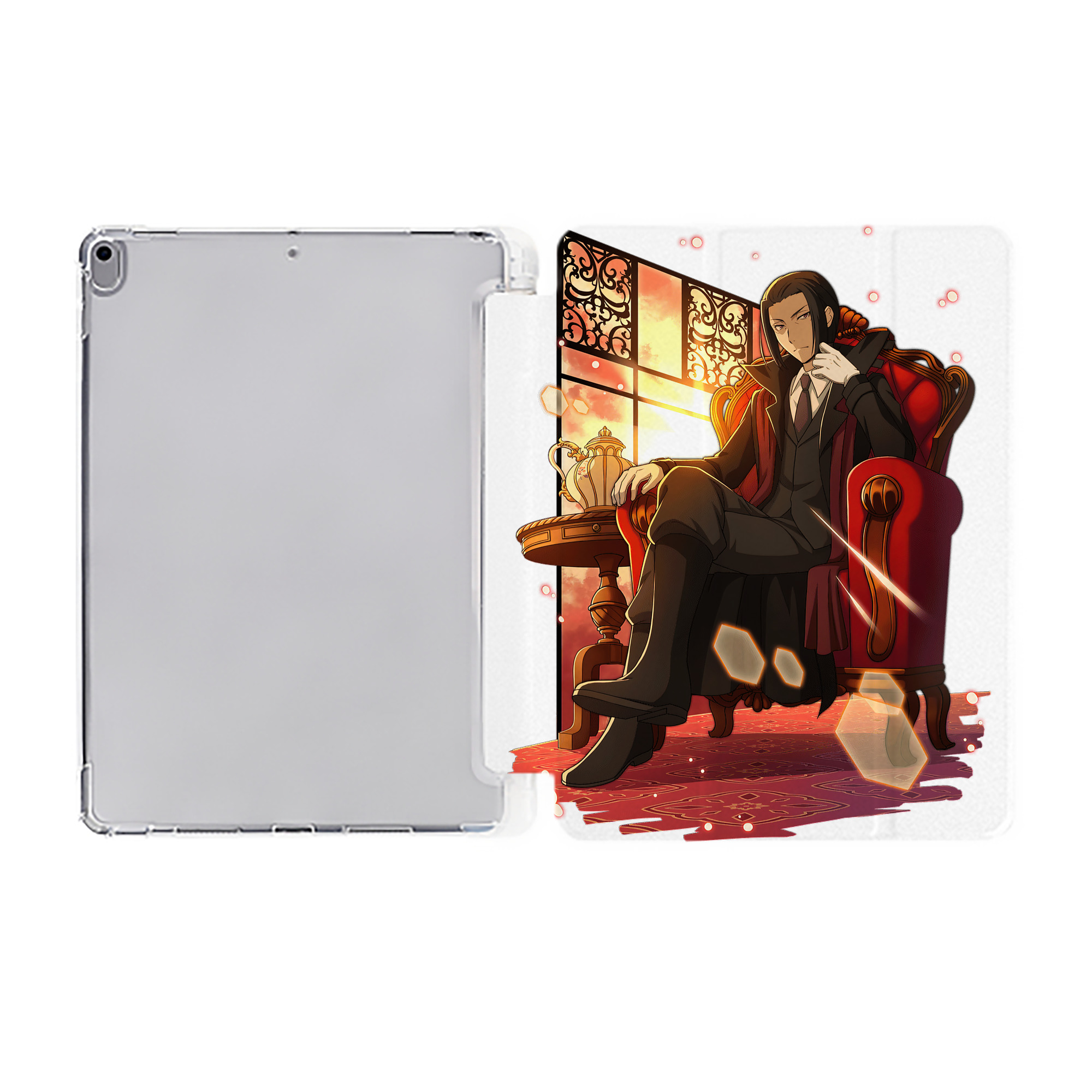 （画像用） 文豪ストレイドッグス Bungo Stray Dogs IPad ケース ペン収納付き 三つ折りスタンド PUレザー×シリコン 対応機種9.5/10.5/10.9インチ